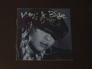 Mary J.  Blige Very Rare In Person Hand Signed " My Life " Cd Cover,  Cd,  Proof,  1