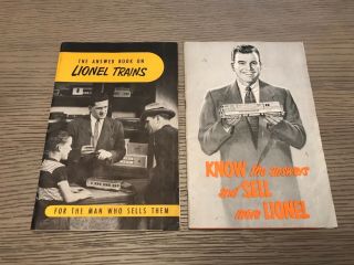 Very Rare 1952 & 1954 How To Sell Lionel Trains Dealer Answer Books Very Good