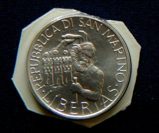 1994 San Marino Italy Rare Silver Coin 1000£ History Unc Perfect Plastic Box