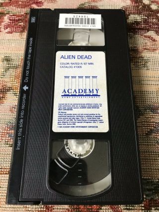Alien Dead VHS horror rare zombies Big Box Academy 3