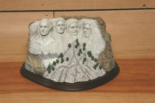 Rare The Danbury Mount Rushmore With Wood Base Mid 90 