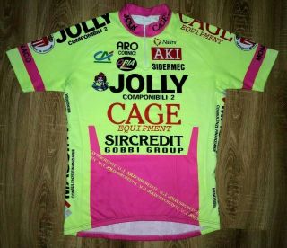 Jolly Componibili Sidermec Monaco Nalini Rare Vintage Cycling Jersey Size 5 (xl)