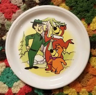 Rare Vintage Collectable Yogi Bear Plate Barratts Of Staffordshire Hanna - Barbera