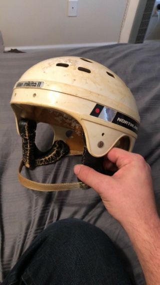 Vintage Stand Mikita Hockey Helmet Northland 80s Rare Barn Find
