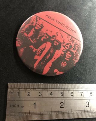 Paice Ashton Lord Post Deep Purple Rare Pin Badge 1976/7