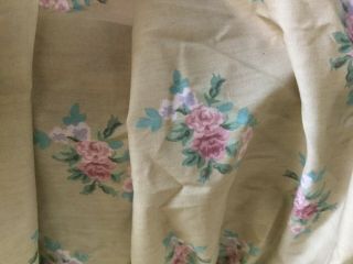 Laura Ashley Isabelle Twin Ruffled Bedskirt Tan With Floral Print Rare