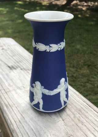 Rare Dark Blue Wedgwood Jasperware Vase