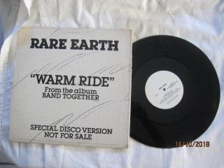 Rare Earth Warm Ride Vinyl Lp Record 12 " Promo