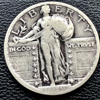 1919 Standing Liberty Quarter 25c Circulated Rare 18930