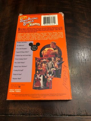 Disney Sing Along Songs Happy Haunting : Party at Disneyland (VHS) Kids Rare 3