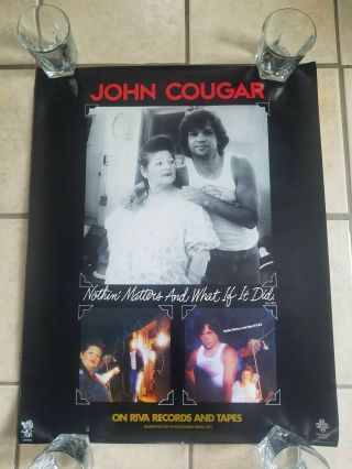 Rare 1980 John Cougar Mellencamp Nothing Matters & What If 22 X 28 " Promo Poster