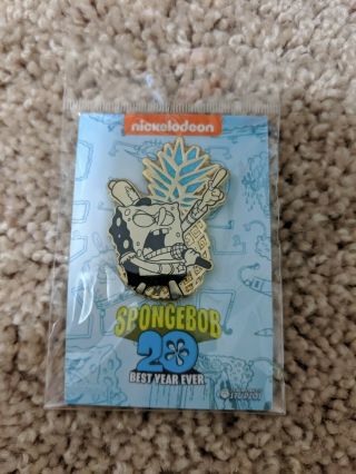 Sdcc 2019 Rare Spongebob Squarepants Pin Nickelodeon Booth Exclusive Gift 20 Yr
