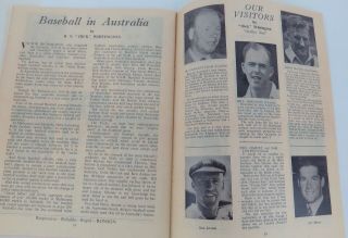 RARE AUSTRALIAN CRICKETERS BASEBALL TEAM 1950 “FERGUSON BASEBALL BENEFIT 