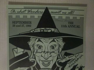 OZ FESTIVAL rare poster autographed by 9 of the WIZARD of OZ munchkins,  2 2