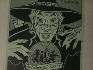 OZ FESTIVAL rare poster autographed by 9 of the WIZARD of OZ munchkins,  2 3