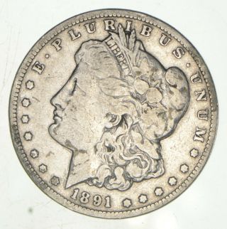 Rare - 1891 - Cc Morgan Silver Dollar - Very Tough - High Redbook 544