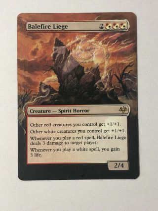 Mtg Balefire Liege Altered Hand Painted Eventide Full Border Magic
