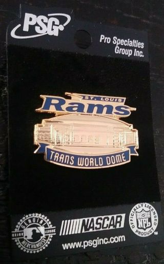 Nfl St.  Louis Rams Trans World Dome Stadium Collectible Psg Enamel Pin Rare