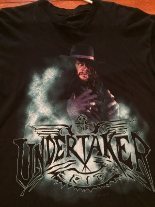 Rare Vintage 90s Official Wwf Undertaker Rip Wrestling T Shirt Xl 2 Sided Wwe
