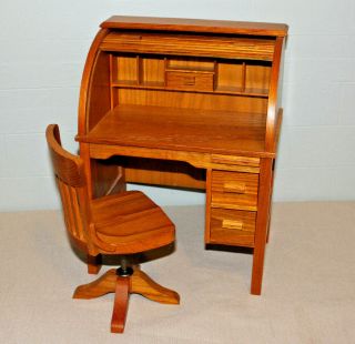 American Girl - Kit Kittredge Roll Top Desk & Swivel Chair Pleasant Company Rare