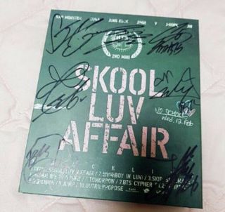 [rare] Bts Skool Luv Affair Sla Official All Member Signed Promo Mwave Album