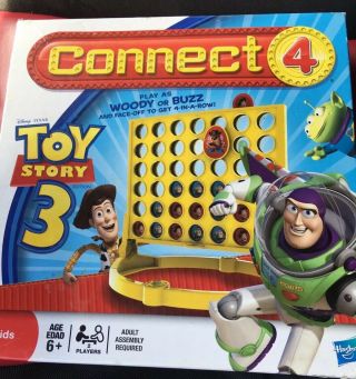 Rare Connect 4 Disney Pixar Toy Story 3 Edition Kids Game Ages 6,  Hasbro
