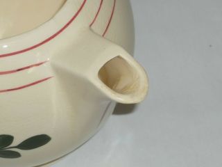 RARE Blue Ridge Southern Pottery Daisy Chain Square Round Coffee Tea Pot w/ Lid 6