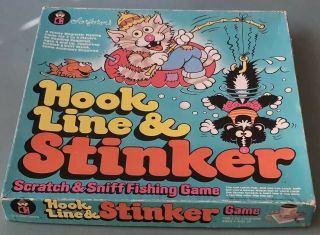 Vintage 1981 Colorforms Hook Line and Stinker Board Game RARE Near Complete 5