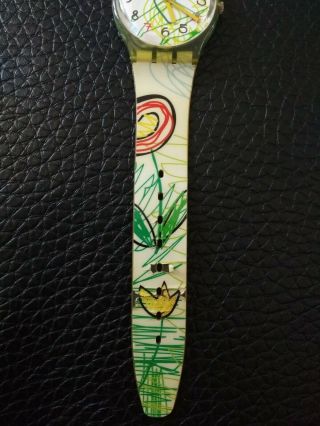 RARE 2004 Authentic SWATCH WATCH GN216 GRIBOUILLIS Drawings sun flowers Spring 3