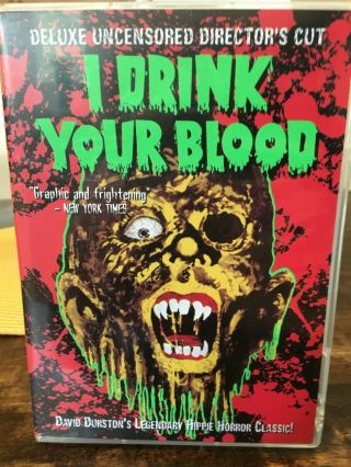 I Drink Your Blood Dvd Deluxe Numbered Signed Edition Only 500 Made Rare