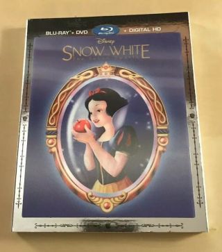 Snow White And The Seven Dwarfs Rare Oop Lenticular Slipcover Only (disney)