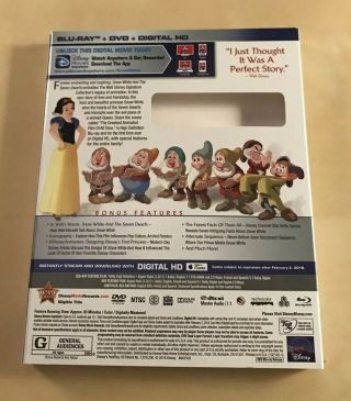 SNOW WHITE AND THE SEVEN DWARFS RARE OOP Lenticular Slipcover ONLY (Disney) 2
