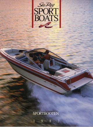 Alle Texte Auf Deutsch: 1987 Sea Ray Brochure " Sportbooten " Monaco/pachanga Rare