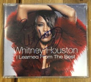 Rare Whitney Houston Rare Signed Cd - I Learned From The Best Rare