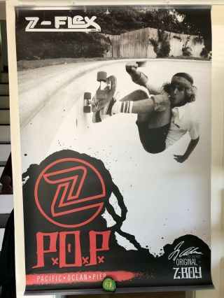 Z Flex Skateboards Jay Adams Poster Large 59” X 39” Rare Dogtown Zephyr Alva