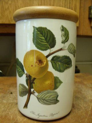 Portmeirion Pomona Ingestrie Pippin (golden Apple) 7 " Jar W/lid Very Rare & Exc