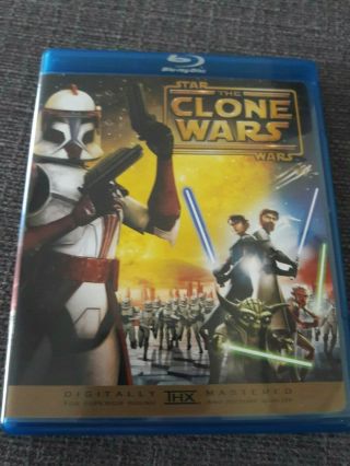 Star Wars The Clone Wars Animated Movie 2008 Blu - Ray Oop Rare