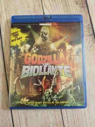 Godzilla Vs Biollante (blu - Ray,  2012) Oop & Extremely Rare.  Miramax Echo Bridge