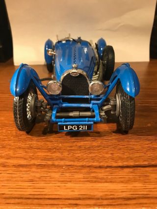 Rare Burago 1/18 1934 Bugatti Type 59 Blue (No Box) 5