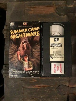 Summer Camp Nightmare Vhs 1987 Horror Cult - Rare Htf Slasher Vintage