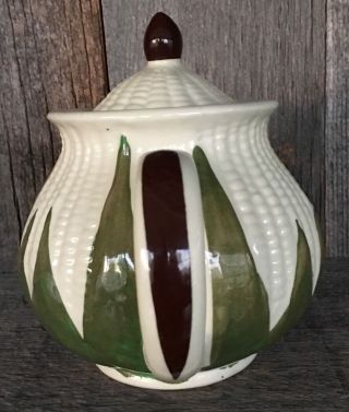 Rare Vintage Shawnee Pottery Co.  1941 White Corn King Teapot 3