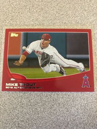 Mike Trout 2013 Topps Target Red Border Parallel Sp Very Rare Angels