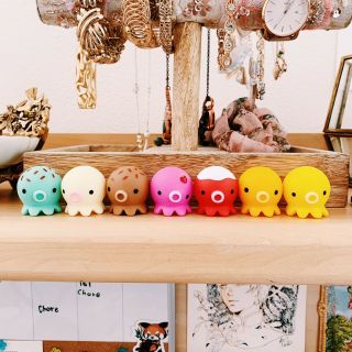 Rare Discontinued Takochu Ice Cream 7 Pc Set Japan Pine Kawaii Octopus Toys