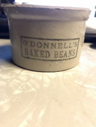 Rare Red Wing Stoneware Advertising O’donnell’s Baked Beans 1 Pound Crock