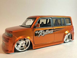 Jada 1:24 Scion Xb Hot Lava Orange W/ Rc Rollers Graphics Dub City - Very Rare