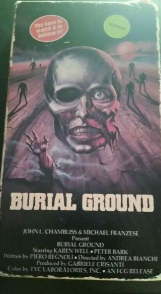 Burial Ground: Night Of Terrors Zombie Horror Video Rare And Out Of Print (vhs)