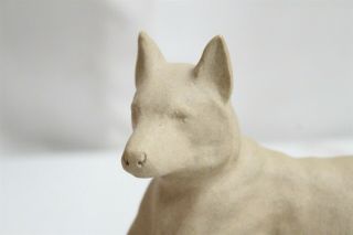 VERY RARE Morrison Terra Cotta Arts Crafts Shephard Dog Lying Down Pottery Fig 7