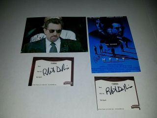 Robert De Niro Autograph 2 Photos & Signed 2 Hollywood Cards Rare Actor Movie