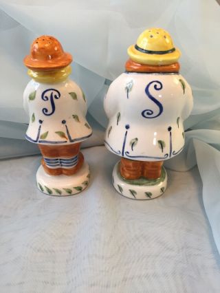 JUS Denmark Lille And Store Claus Salt Pepper Shakers Rare EUC With Cork Stopper 2