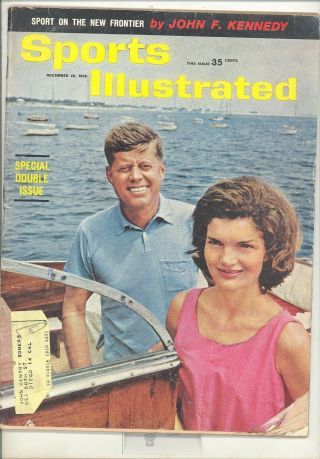 Orig Sports Illstr Rare John F Kennedy Cover W Jackie Dec 26 1960
